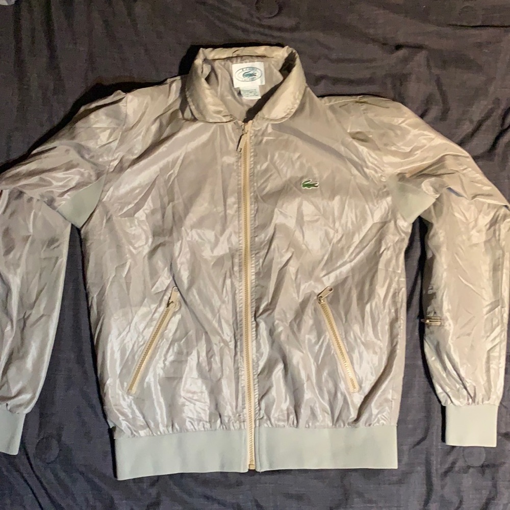 Lacoste tan windbreaker